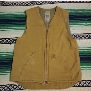 Carhartt Sandstone Duck Sherpa Lined Vest